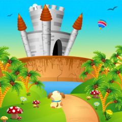 Tree Animal Photography Scenery Backdrop Forest Theme Banner BVU-490