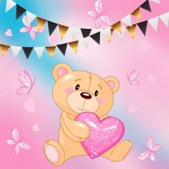 Butterfly Flag Photography Scenery Backdrop Love Theme Banner BVU-493