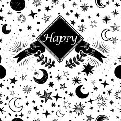 Moon Star Photography Scenery Backdrop Birthday Party Theme Banner BVU-498