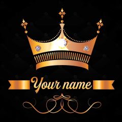 Black Crown Photography Scenery Backdrop Birthday Party Theme Banner BVU-507