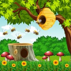 Animal Tree Photography Scenery Backdrop Nature Theme Banner BVU-514