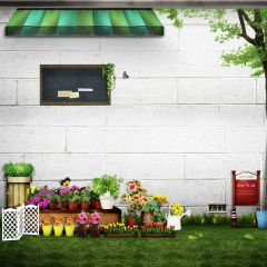 Flower Tree Photography Scenery Backdrop Flowers Theme Banner BVU-519