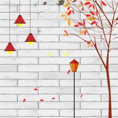 Light Tree Photography Scenery Backdrop Wall Theme Banner BVU-522