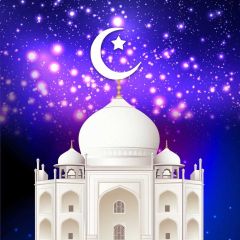 Night Moon House Star Photography Scenery Backdrop Night Theme Banner BVU-528