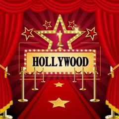 Star Pillar Red Carpet Curtain Photography Scenery Backdrop Stage Carpet Theme Banner BVU-529