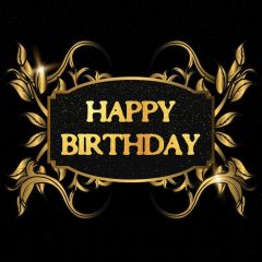 Birthday Flower Gold Photography Scenery Backdrop Birthday Party Theme Banner BVU-534