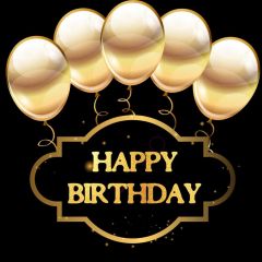 Balloon Gold Photography Scenery Backdrop Birthday Party Theme Banner BVU-538