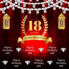 Birthday Diamond Light Photography Scenery Backdrop Birthday Party Theme Banner BVU-540