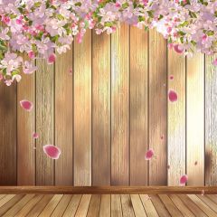 Flower Wood Wall Photography Scenery Backdrop Flowers Theme Banner BVU-542