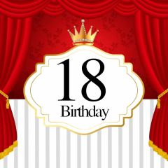 Curtain Crown Photography Scenery Backdrop Birthday Party Theme Banner BVU-543