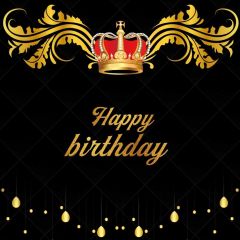 Crown Ball Gold Photography Scenery Backdrop Birthday Party Theme Banner BVU-544