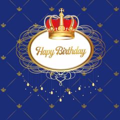 Birthday Blue Photography Scenery Backdrop Birthday Party Theme Banner BVU-546