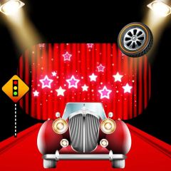 Curtain Carpet Car Star Photography Scenery Backdrop Luxury Theme Banner BVU-554