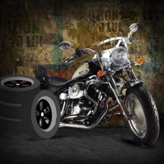 Motorbike Graffiti Wall Photography Scenery Backdrop Graffiti Theme Banner BVU-561