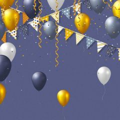 Balloon Flag Photography Scenery Backdrop Birthday Party Theme Banner BVU-562