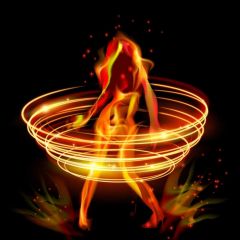 Fire Light People Photography Scenery Backdrop Music Dance Theme Banner BVU-569