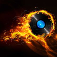 Film CD Fire Photography Scenery Backdrop Music Dance Theme Banner BVU-570
