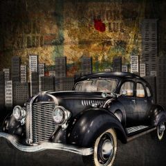 Car Building Graffiti Photography Scenery Backdrop Luxury Theme Banner BVU-574