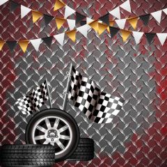 Flag Wheel Photography Scenery Backdrop Birthday Party Theme Banner BVU-589