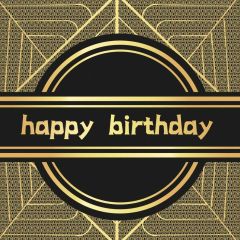 Birthday Golden Photography Scenery Backdrop Birthday Party Theme Banner BVU-592
