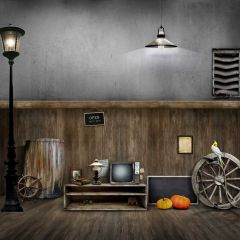 Lights TV Photography Scenery Backdrop Indoor Theme Banner BVU-594