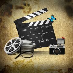 Film Camera Photography Scenery Backdrop Music Dance Theme Banner BVU-595