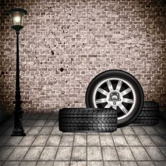 Wheel Light Photography Scenery Backdrop Wall Theme Banner BVU-596