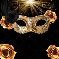 Flower Mask Photography Scenery Backdrop Masquerade Theme Banner BVU-603