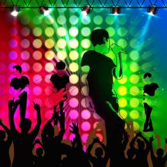 Stage Light Photography Scenery Backdrop Music Dance Theme Banner BVU-609