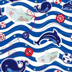 Dolphin Wave Photography Scenery Backdrop Ocean Theme Banner BVU-612