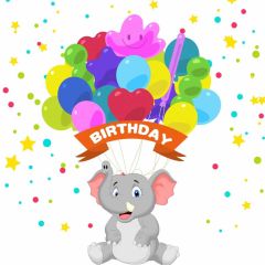 Birthday Ballon Photography Scenery Backdrop Birthday Party Theme Banner BVU-613