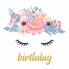 Birthday Flower Photography Scenery Backdrop Birthday Party Theme Banner BVU-617