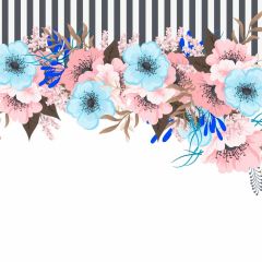 Flower Stripe Photography Scenery Backdrop Flowers Theme Banner BVU-618