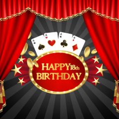 Curtain Birthday Photography Scenery Backdrop Birthday Party Theme Banner BVU-624