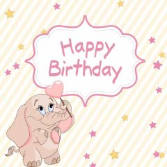 Birthday Elephant Photography Scenery Backdrop Birthday Party Theme Banner BVU-626
