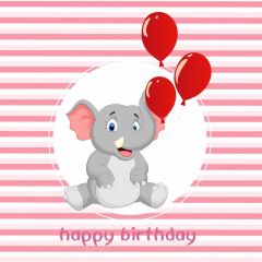 Birthday Stripe Photography Scenery Backdrop Birthday Party Theme Banner BVU-634