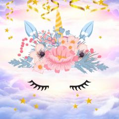 Flower Star Photography Scenery Backdrop Birthday Party Theme Banner BVU-636