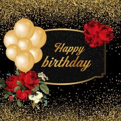 Birthday Flower Photography Scenery Backdrop Birthday Party Theme Banner BVU-637