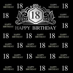 Birthday Black Photography Scenery Backdrop Birthday Party Theme Banner BVU-642