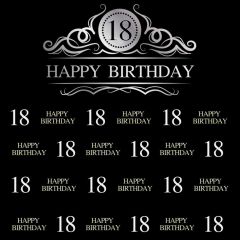 Birthday Black Photography Scenery Backdrop Birthday Party Theme Banner BVU-643