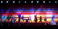 Dancer Stage Light Photography Scenery Backdrop Music Dance Theme Banner BVU-645
