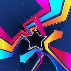 Star Arrows Photography Scenery Backdrop Music Dance Theme Banner BVU-651