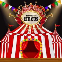 Circus Flag Photography Scenery Backdrop Circus Show Theme Banner BVU-661