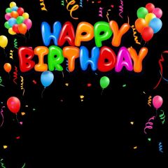 Birthday Ballon Photography Scenery Backdrop Birthday Party Theme Banner BVU-662