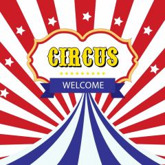 Circus Star Photography Scenery Backdrop Circus Show Theme Banner BVU-667