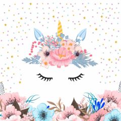 Flower Eyelash Photography Scenery Backdrop Birthday Party Theme Banner BVU-678