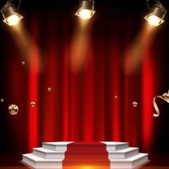 Curtain Light Photography Scenery Backdrop Music Dance Theme Banner BVU-682