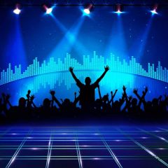 Satge Light Photography Scenery Backdrop Music Dance Theme Banner BVU-684