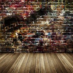 Brick Floor Photography Scenery Backdrop Wall Theme Banner BVU-686