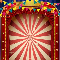 Circus Flag Photography Scenery Backdrop Circus Show Theme Banner BVU-687